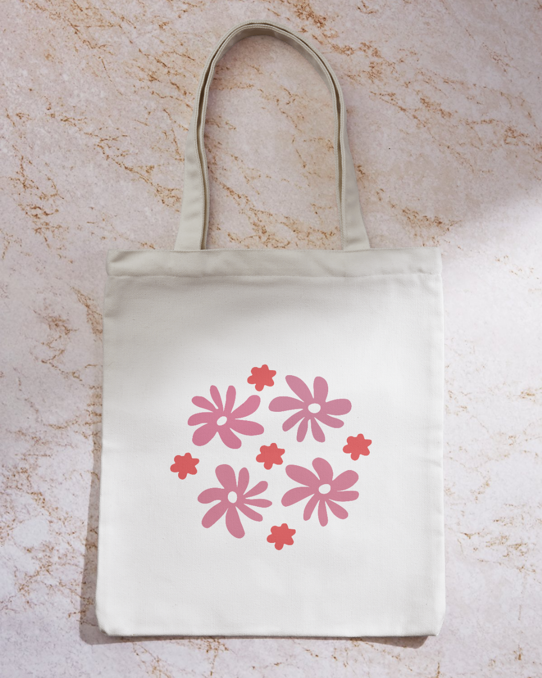 Pink Flowers Tote